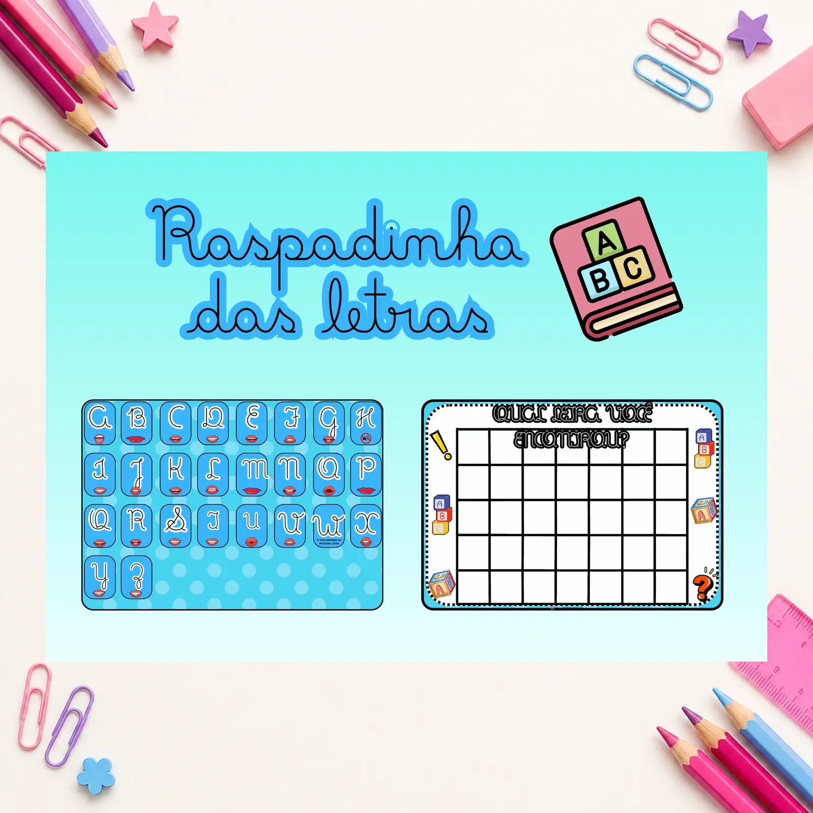 Prévia do material RASPADINHA DAS LETRAS — LETRA CURSIVA
